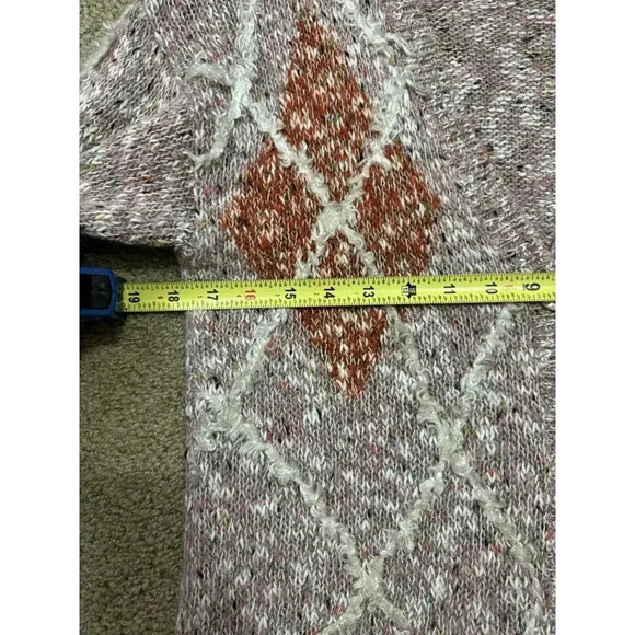 CARDUCCI Vintage Womens Pink Sweater Cardigan Mohair Blend Vneck Fringe SMALL - Picture 7 of 8